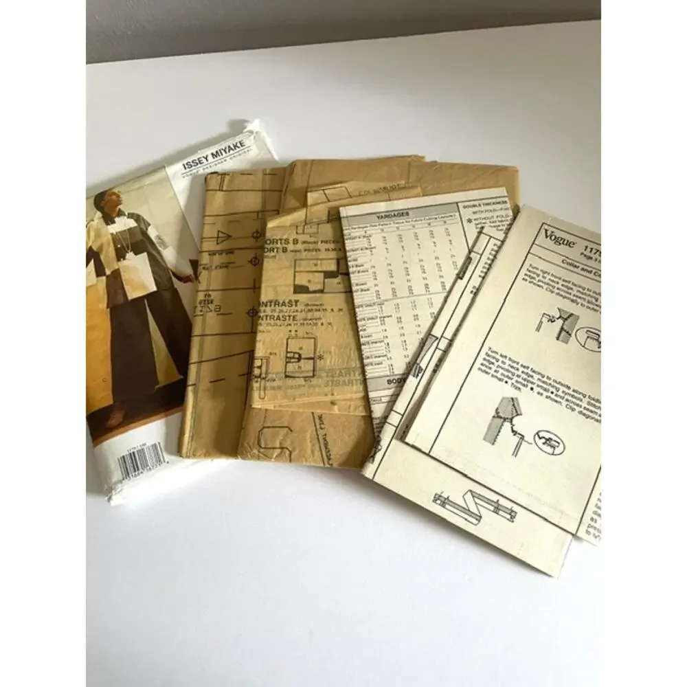 Vintage Vogue 1179 Issey Miyake Designer Pattern Sz 10 Complete Verified Unused